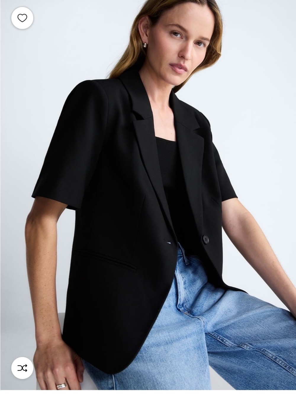 Scoop‎ Black Boxy Blazer Size XS